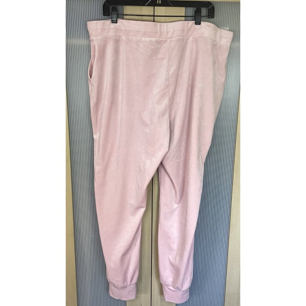 Juicy‎ Couture Pink Velour Pull-On Joggers Sweatpants Women's Sz XL Pants - Picture 6 of 7